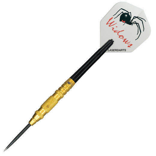 Laserdart Gold Widow Knurled, full dart with Cosmo shafts and flights