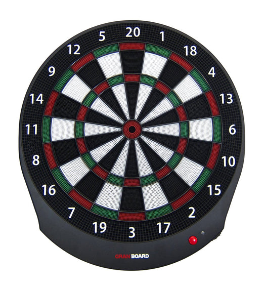 Gran Board Dash electronic dartboard, front view showing target face and cabinet