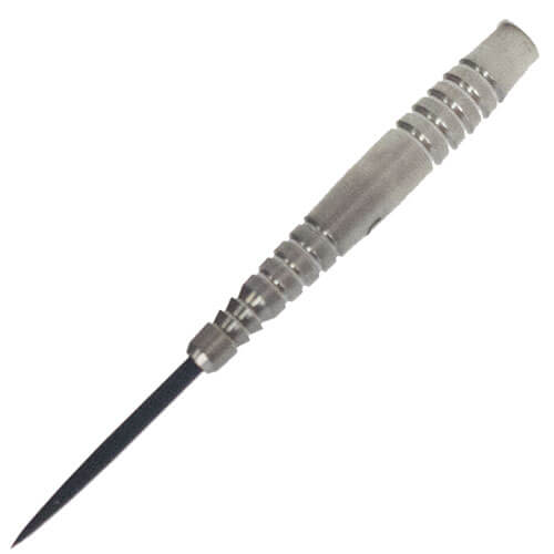 Laserdart Cali West Signature Steel Tip Dart, barrel close-up showing shark cuts