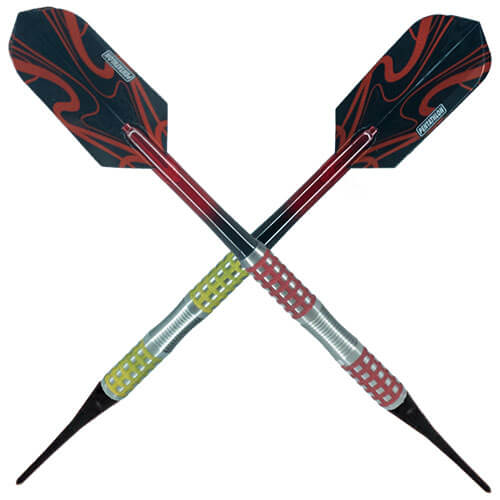Disco Fever Soft Tip Dart Red to Yellow barrels