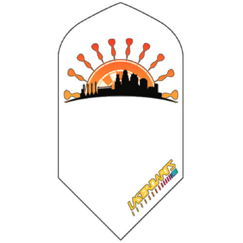 Laserdart Flights, Kansas City skyline and Horizon logo design