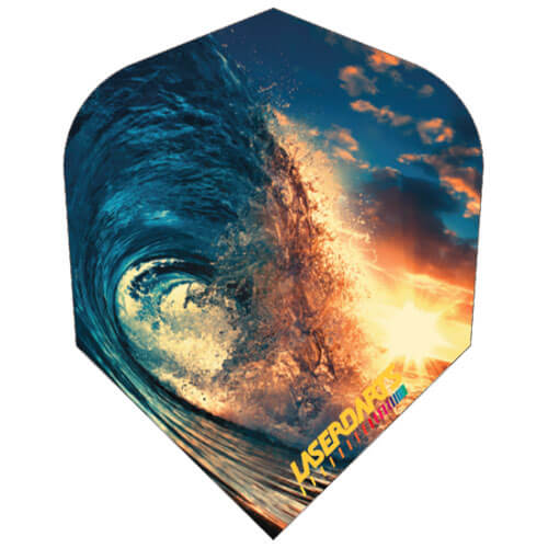 Laserdart Flights, ocean waves design