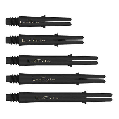 L-Style L-Shaft Straight Carbon shaft in black, locked style
