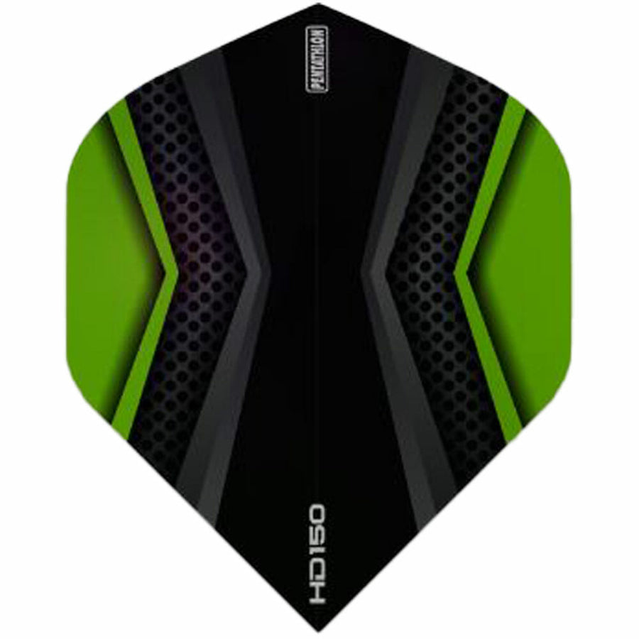 150 micron dart flight in black and lime green