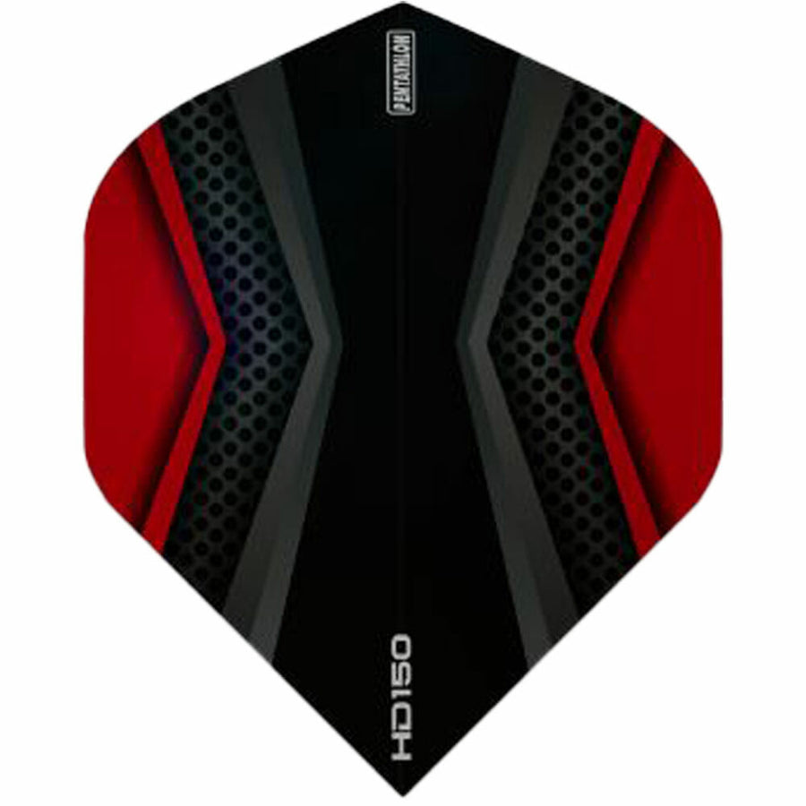 150 micron dart flight in black and red