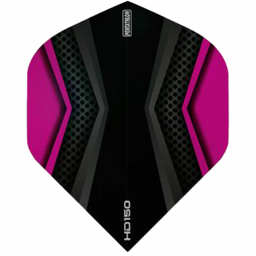 150 micron dart flight in black and magenta