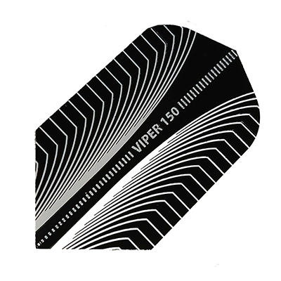 150 Micron Viper pattern black and white slim dart flight