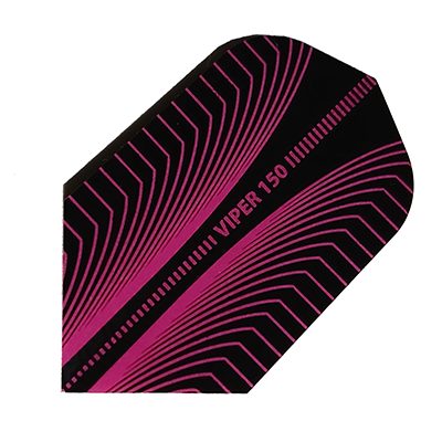 Viper 150 micron slim dart flight in black and pink