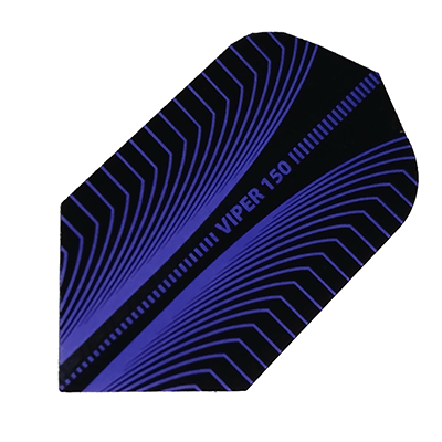 Viper 150 micron slim dart flight in black and purple