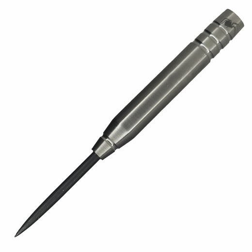 Laserdart Silver Widow Fixed steel tip dart, ringed barrel close-up