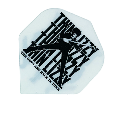 Winmau Rock Legends Thin Lizzy (White) standard dart flight, white colorway