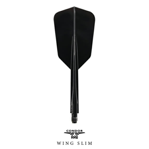 Condor Axe flight and shaft, Wing Slim cut, black colorway