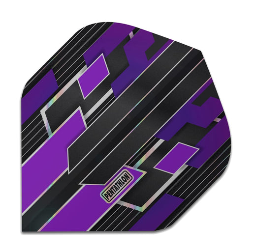 Pentathlon dart flight, purple shimmer design