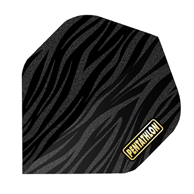 Pentathlon raised zebra stripe pattern standard dart flight