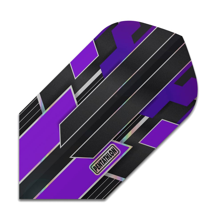 Pentathlon slim dart flight in purple shimmer finish