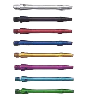 Colored Aluminum Shafts, full color and length lineup