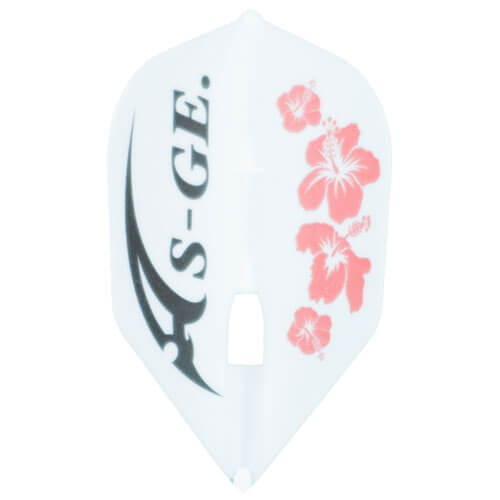 L-Style Flight Signature, As-Ge, white with hibiscus flowers design