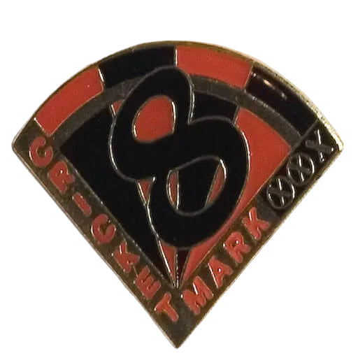 Cricket 8 Mark award pin