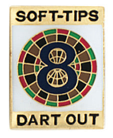 Soft Tip 8 Dart Out award pin