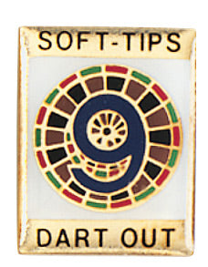Soft Tip 9 Dart Out award pin