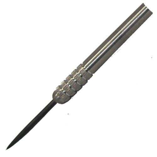 Laserdart CutThroat #2 steel tip dart, vertical groove barrel close-up