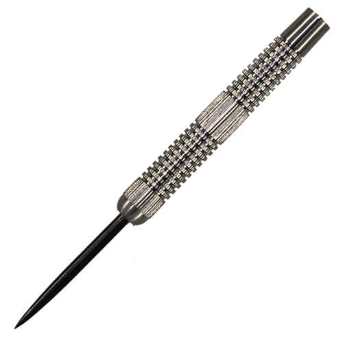 Laserdart CutThroat #5 steel tip dart, vertical groove barrel close-up