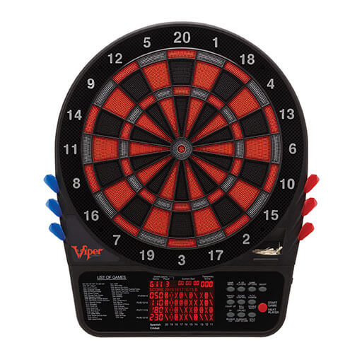 Viper 800 electronic dartboard, front view showing target face and cabinet