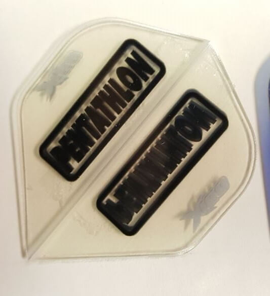 Transparent 180 micron dart flight