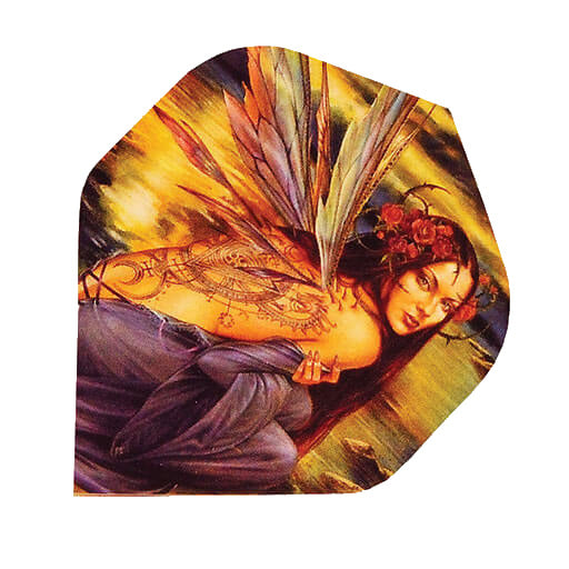 Alchemy Flights dart flight with a fairy girl graphic