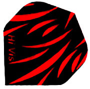 Hi-Vis Flights dart flight in black and red