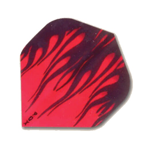Hi-Vis Flights dart flight, red background with black flames