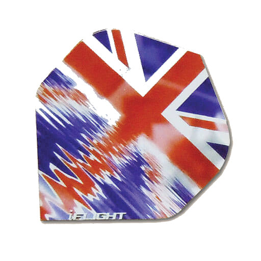 I-Flights dart flight, British flag with rippled water print