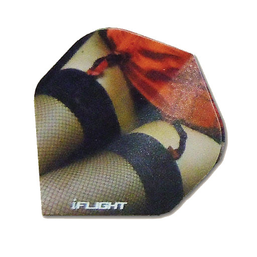 I-Flights dart flight with black thigh highs design