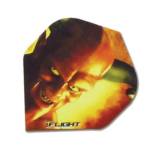 I-Flights dart flight with devil and flames print