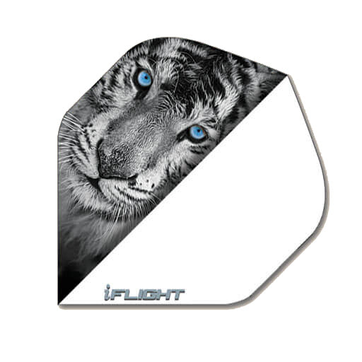 I-Flights dart flight, white tiger graphic