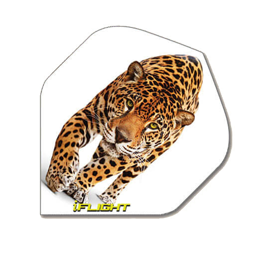 I-Flight dart flight, white with leopard print