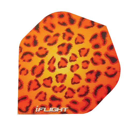 I-Flight dart flight, orange and black leopard print