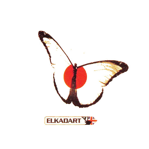 I-Flights dart flight with a butterfly graphic on white background