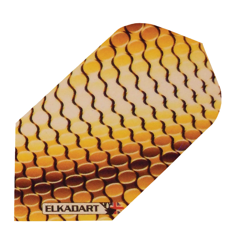 I-Flights dart flight in a yellow honeycomb print