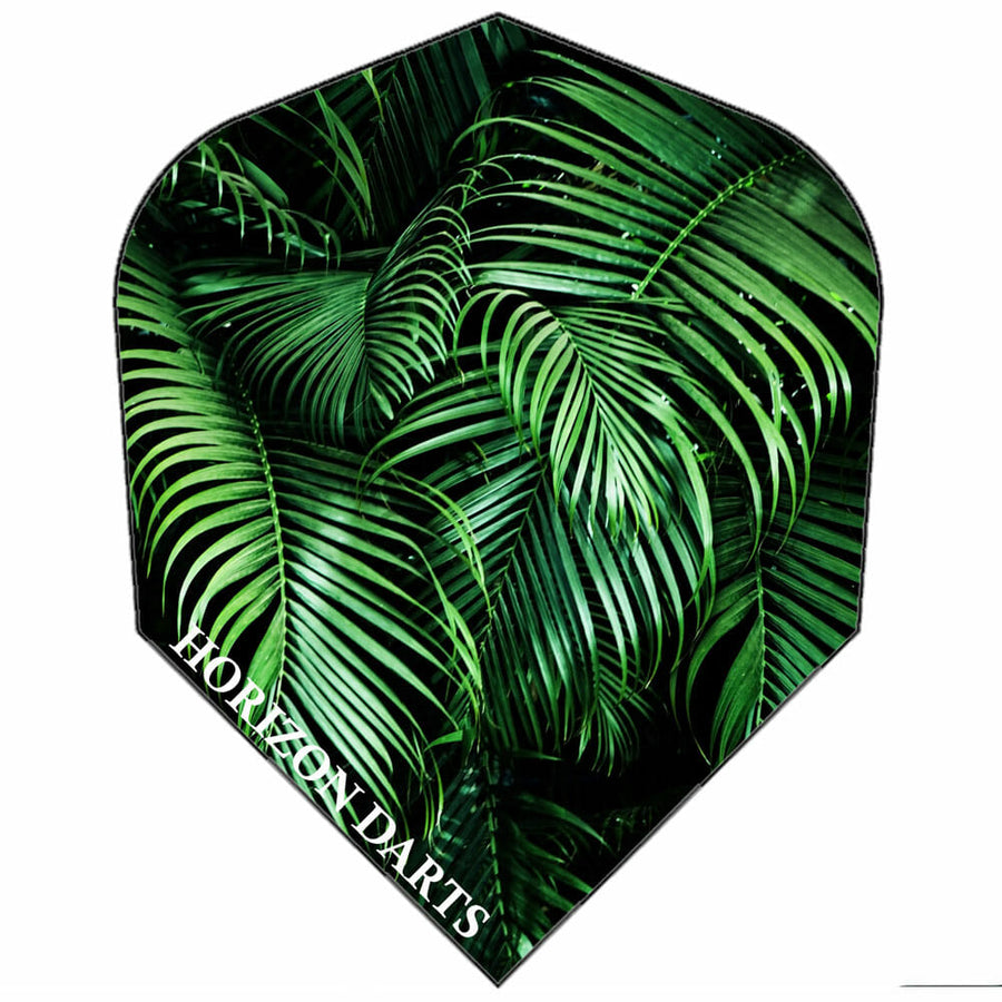 Rock Hard 100 micron dart flight, Jungle design, standard shape, jungle greenery graphic