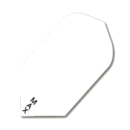 White 150 micron dart flight, model M502