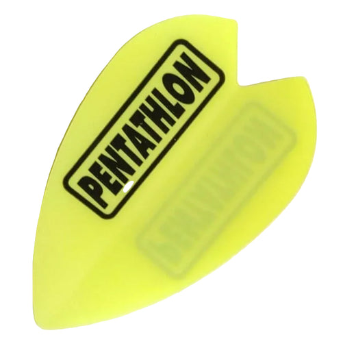 Neon yellow Pentathlon dart flight