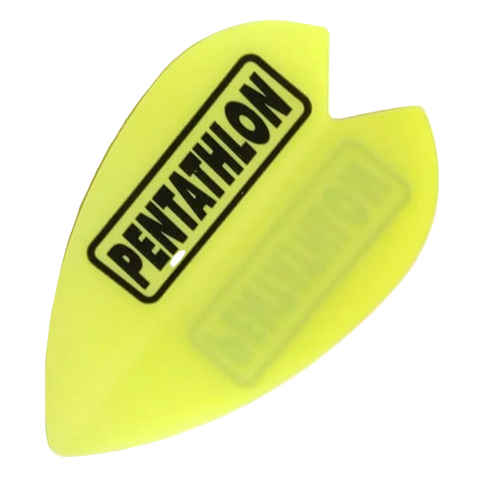 Neon yellow Pentathlon dart flight