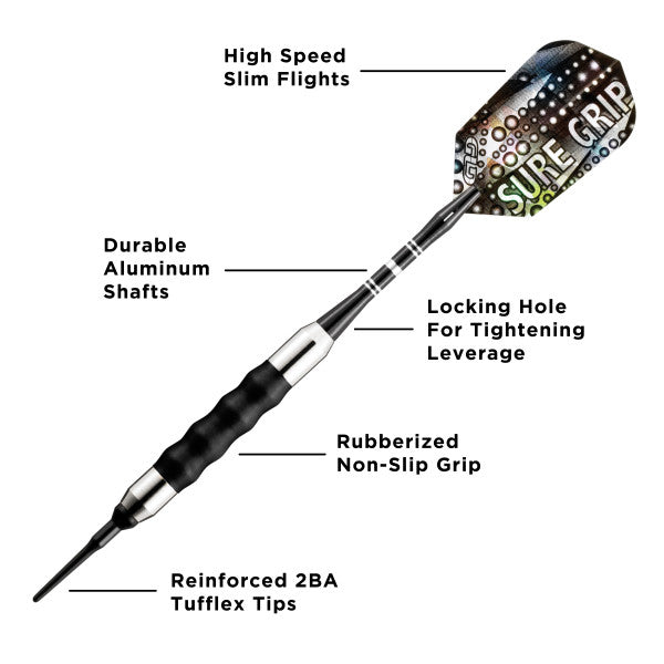 Sure Grip Soft Tip Dart #6 barrel, black