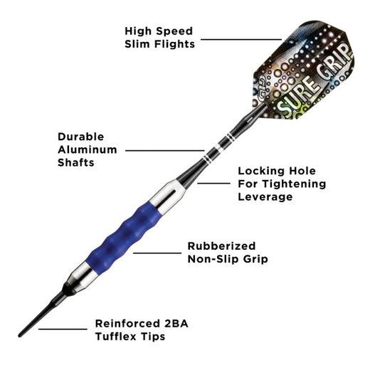 Sure Grip Soft Tip Dart #8 barrel, blue
