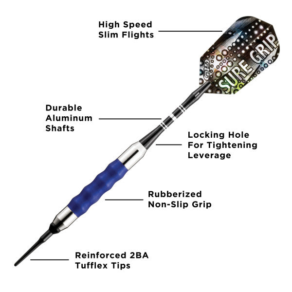 Sure Grip Soft Tip Dart #8 barrel, blue