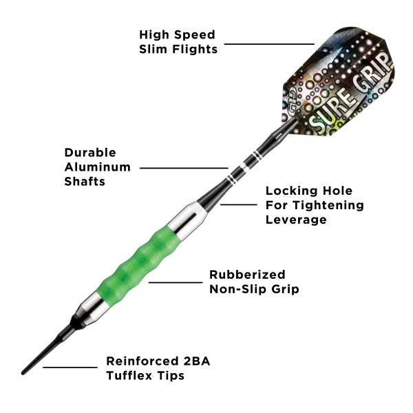 Sure Grip Soft Tip Dart #5 barrel, green