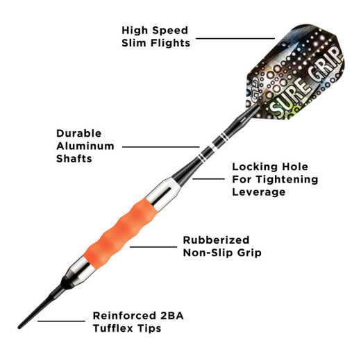 Sure Grip Soft Tip Dart #3 barrel, orange