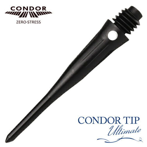 Condor Ultimate 2BA soft tip points, black and white, 40 count