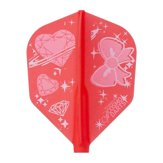 Cosmo Fit Flight Signature, Tamrin Ng, red flight with hearts and sparkle design